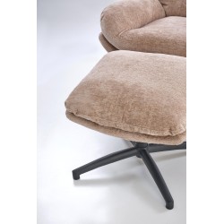 'PESTO Armchair with Footstool / Rocking Function, Beige' 'PESTO Armchair with Footstool / Rocking Function, Beige'