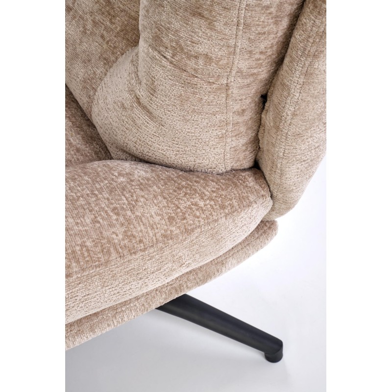 'PESTO Armchair with Footstool / Rocking Function, Beige' 'PESTO Armchair with Footstool / Rocking Function, Beige'