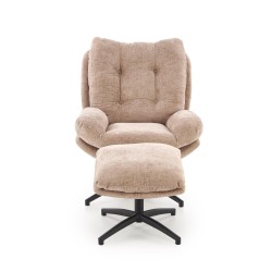 'PESTO Armchair with Footstool / Rocking Function, Beige' 'PESTO Armchair with Footstool / Rocking Function, Beige'
