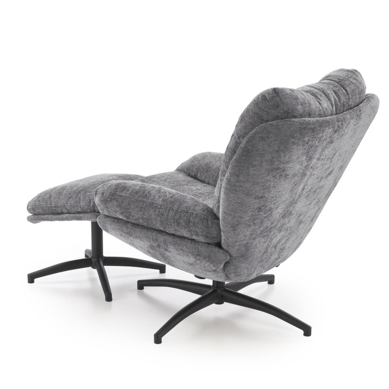 'PESTO Armchair with Footstool / Rocking Function, Ash Grey' 'PESTO Armchair with Footstool / Rocking Function, Ash Grey'
