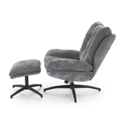 'PESTO Armchair with Footstool / Rocking Function, Ash Grey' 'PESTO Armchair with Footstool / Rocking Function, Ash Grey'