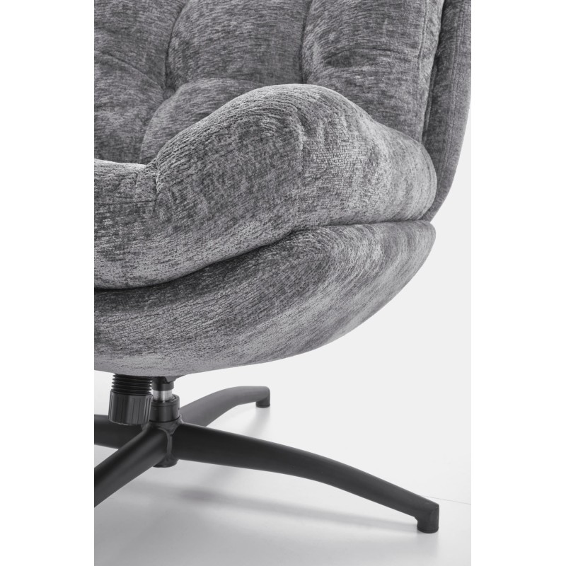 'PESTO Armchair with Footstool / Rocking Function, Ash Grey' 'PESTO Armchair with Footstool / Rocking Function, Ash Grey'