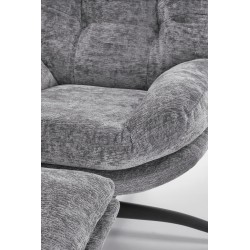 'PESTO Armchair with Footstool / Rocking Function, Ash Grey' 'PESTO Armchair with Footstool / Rocking Function, Ash Grey'