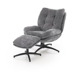 'PESTO Armchair with Footstool / Rocking Function, Ash Grey' 'PESTO Armchair with Footstool / Rocking Function, Ash Grey'