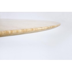 'PIREUS Round Travertine / Walnut Table' 'PIREUS Round Travertine / Walnut Table'