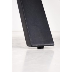 'PLATAN Extendable Table, White Marble / Black' 'PLATAN Extendable Table, White Marble / Black'