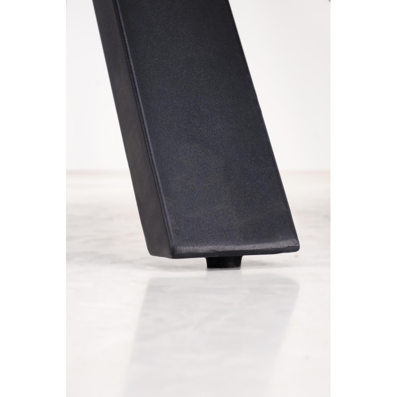 'PLATAN Extendable Table, White Marble / Black' 'PLATAN Extendable Table, White Marble / Black'