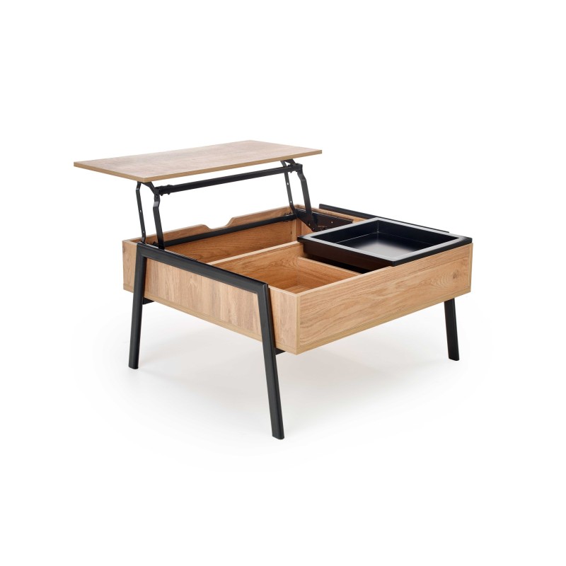 'PODIUM Coffee Table Top: Natural, Legs: Black' 'PODIUM Coffee Table Top: Natural, Legs: Black'