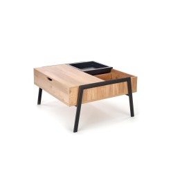 'PODIUM Coffee Table Top: Natural, Legs: Black' 'PODIUM Coffee Table Top: Natural, Legs: Black'