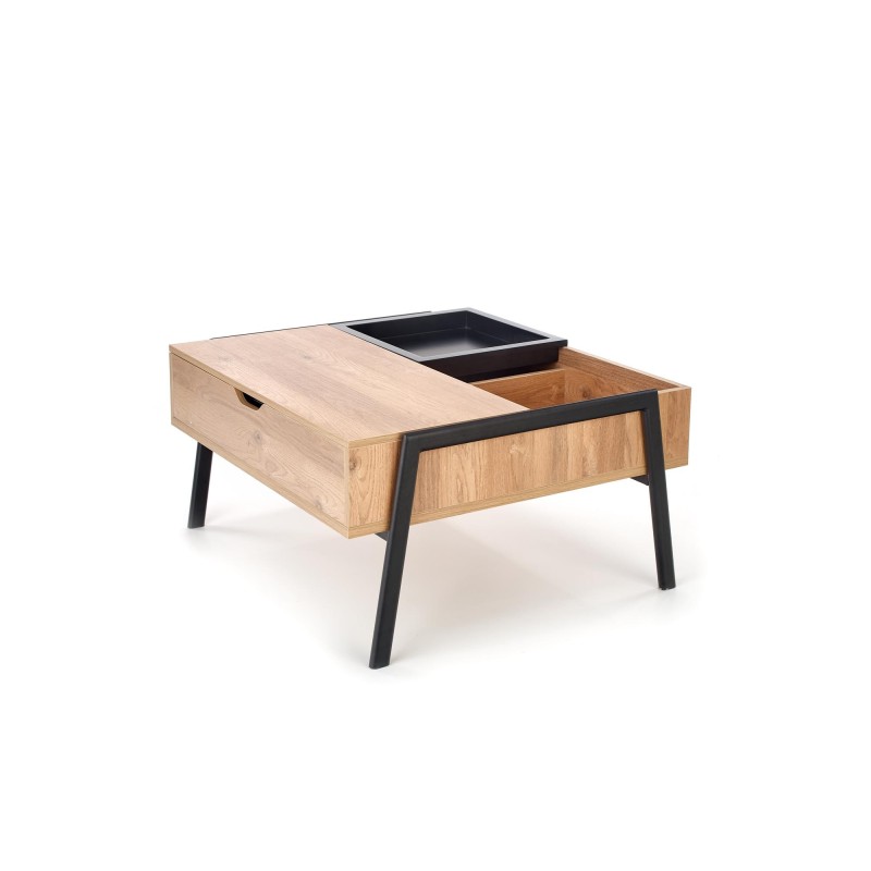 'PODIUM Coffee Table Top: Natural, Legs: Black' 'PODIUM Coffee Table Top: Natural, Legs: Black'