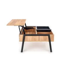 'PODIUM Coffee Table Top: Natural, Legs: Black' 'PODIUM Coffee Table Top: Natural, Legs: Black'