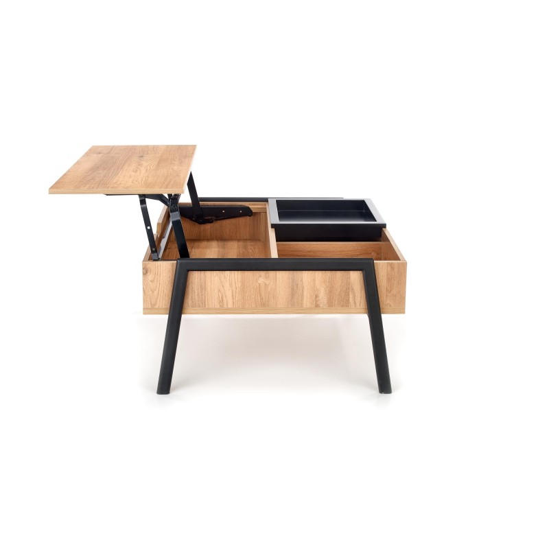 'PODIUM Coffee Table Top: Natural, Legs: Black' 'PODIUM Coffee Table Top: Natural, Legs: Black'