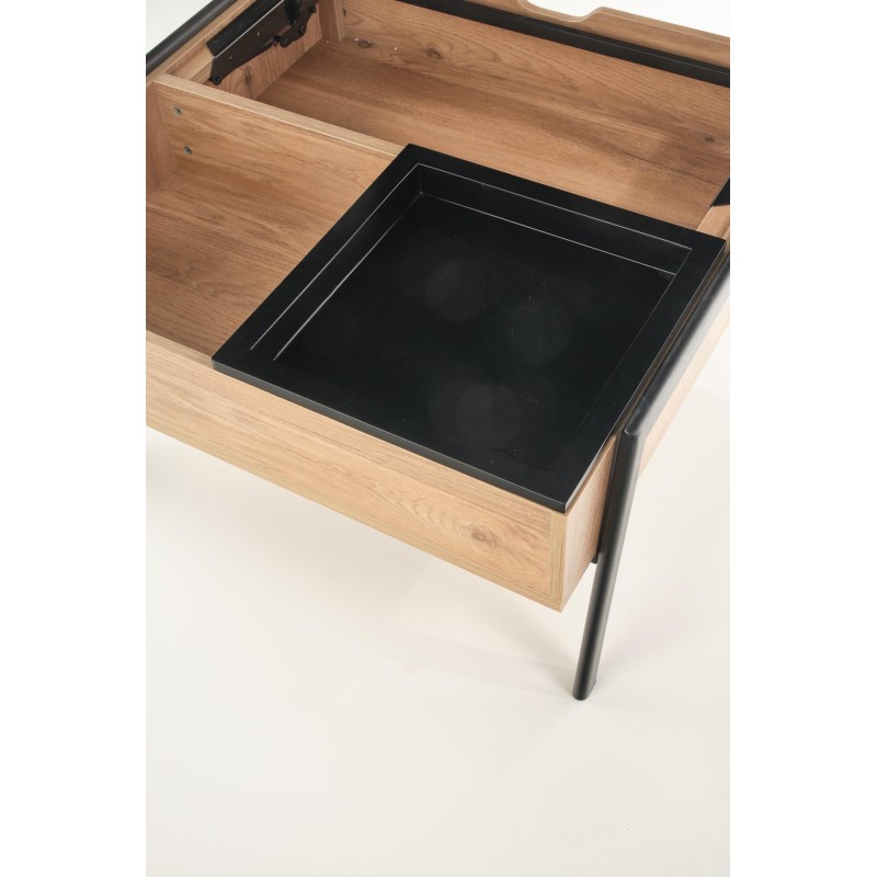 'PODIUM Coffee Table Top: Natural, Legs: Black' 'PODIUM Coffee Table Top: Natural, Legs: Black'