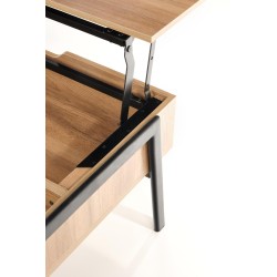 'PODIUM Coffee Table Top: Natural, Legs: Black' 'PODIUM Coffee Table Top: Natural, Legs: Black'