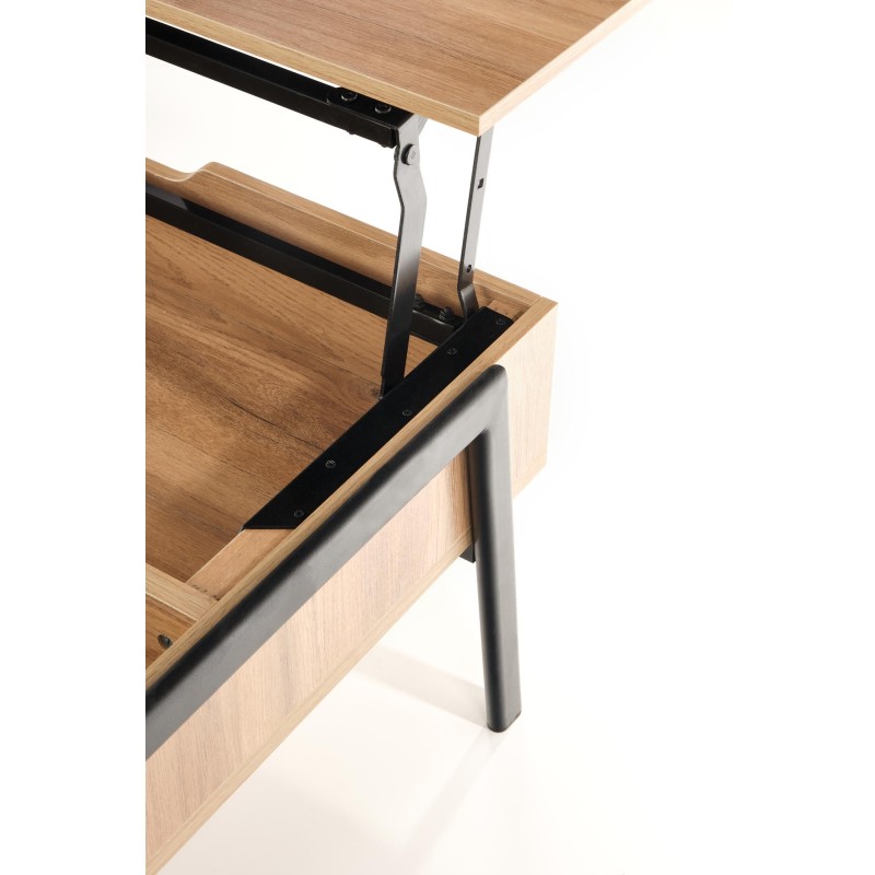 'PODIUM Coffee Table Top: Natural, Legs: Black' 'PODIUM Coffee Table Top: Natural, Legs: Black'