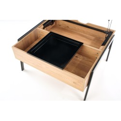'PODIUM Coffee Table Top: Natural, Legs: Black' 'PODIUM Coffee Table Top: Natural, Legs: Black'