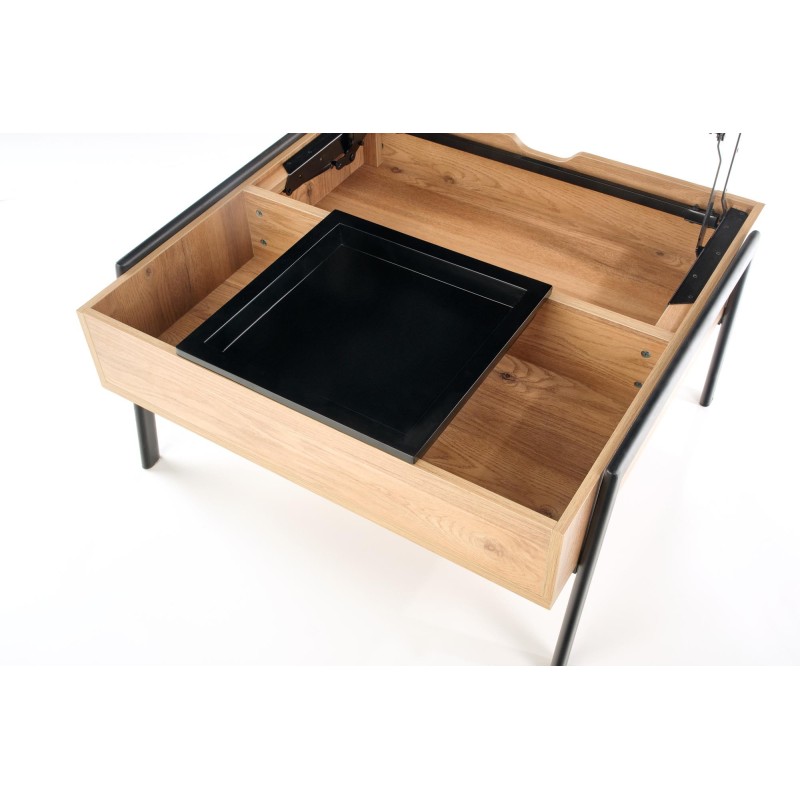 'PODIUM Coffee Table Top: Natural, Legs: Black' 'PODIUM Coffee Table Top: Natural, Legs: Black'
