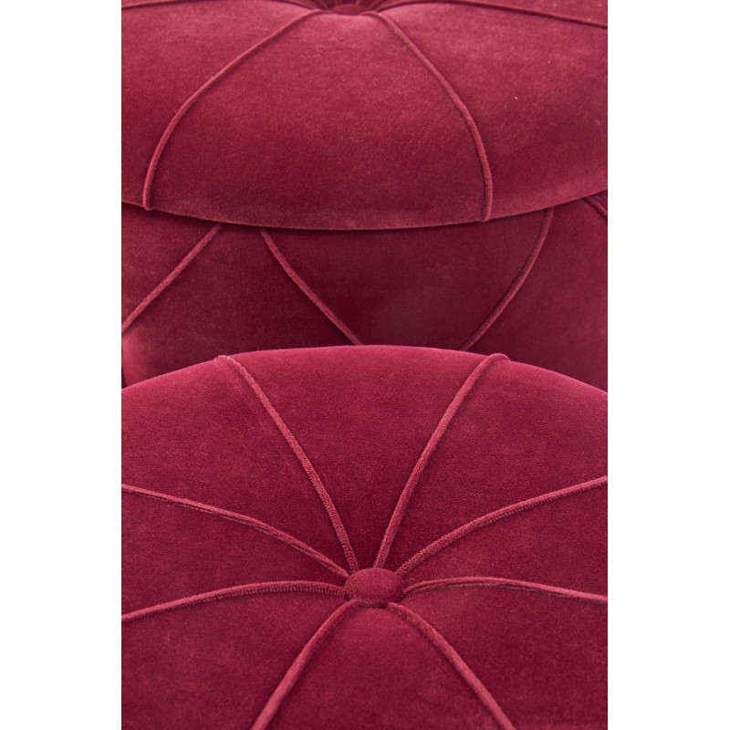 'POLLY Set of 2 Poufs, Burgundy' 'POLLY Set of 2 Poufs, Burgundy'