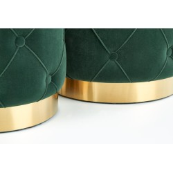 'POLLY Set of 2 Poufs, Dark Green' 'POLLY Set of 2 Poufs, Dark Green'