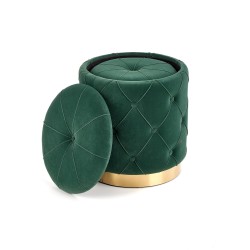 'POLLY Set of 2 Poufs, Dark Green' 'POLLY Set of 2 Poufs, Dark Green'