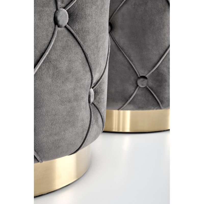 'POLLY Set of 2 Poufs, Ash' 'POLLY Set of 2 Poufs, Ash'