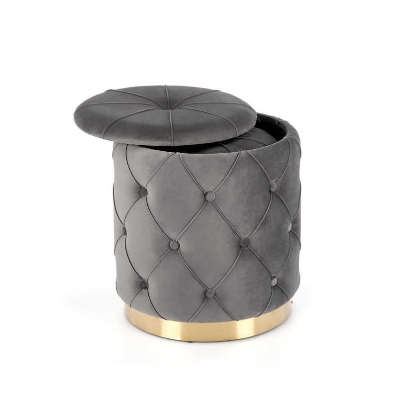 'POLLY Set of 2 Poufs, Ash' 'POLLY Set of 2 Poufs, Ash'