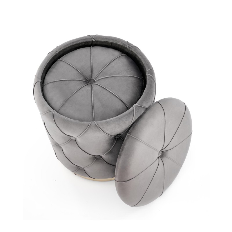'POLLY Set of 2 Poufs, Ash' 'POLLY Set of 2 Poufs, Ash'