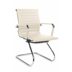 'PRESTIGE SKID Cream Office Chair'