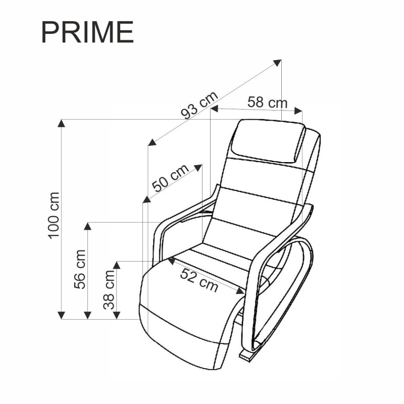 'PRIME Relaxation Armchair with Rocking Function, Beige' 'PRIME Relaxation Armchair with Rocking Function, Beige'