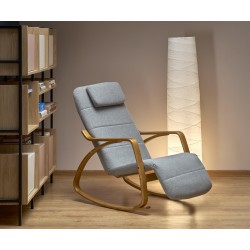 'PRIME Relaxation Armchair with Rocking Function in Ash Grey'