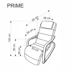 'PRIME Relaxation Armchair with Rocking Function in Ash Grey' 'PRIME Relaxation Armchair with Rocking Function in Ash Grey'