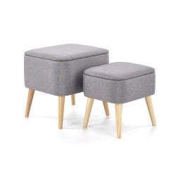 'PULA Set of 2 PULA Ash Poufs'