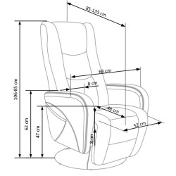 PULSAR recliner z funkcją masażu beżowy PULSAR recliner z funkcją masażu beżowy