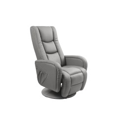 PULSAR recliner z funkcją masażu popielaty