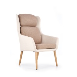 'PURIO Beige / Brown Relaxation Armchair'