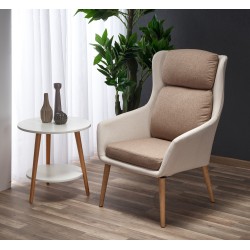 'PURIO Beige / Brown Relaxation Armchair' 'PURIO Beige / Brown Relaxation Armchair'