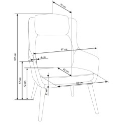 'PURIO Relaxation Chair Light Ash / Dark Ash' 'PURIO Relaxation Chair Light Ash / Dark Ash'