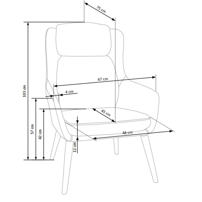 'PURIO Relaxation Chair Light Ash / Dark Ash' 'PURIO Relaxation Chair Light Ash / Dark Ash'