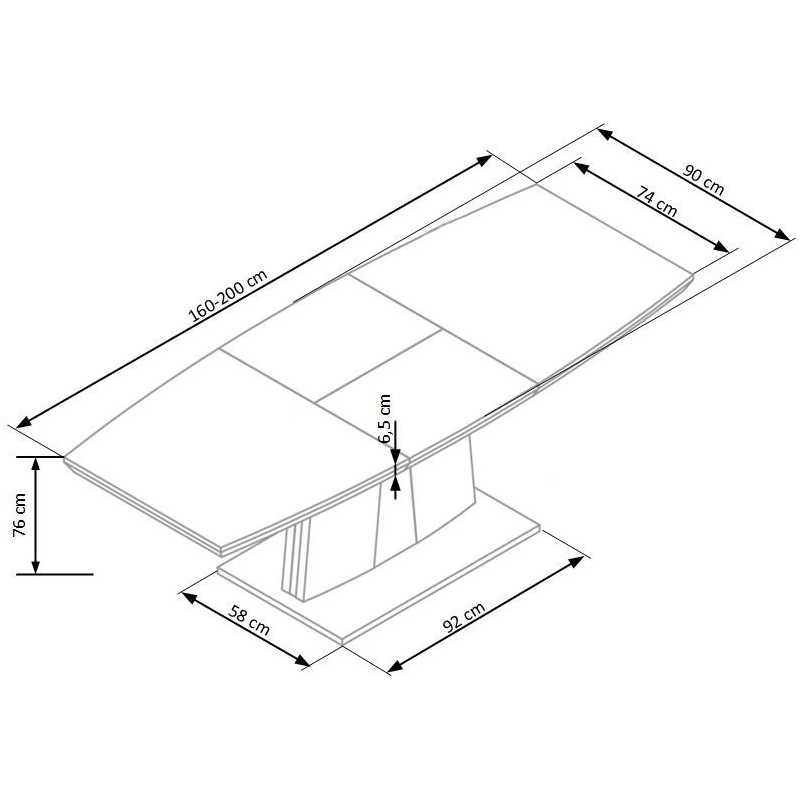 'RAFAELLO Extendable Sonoma Oak Table, PRESTIGE LINE' 'RAFAELLO Extendable Sonoma Oak Table, PRESTIGE LINE'