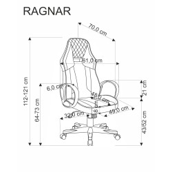 RAGNAR fotel gabinetowy czarny / czerwony (1p 1szt) RAGNAR fotel gabinetowy czarny / czerwony (1p 1szt)