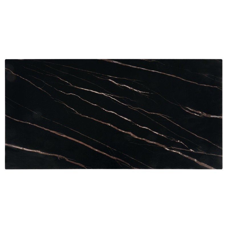 'RAMONA Black Marble / Walnut Coffee Table' 'RAMONA Black Marble / Walnut Coffee Table'