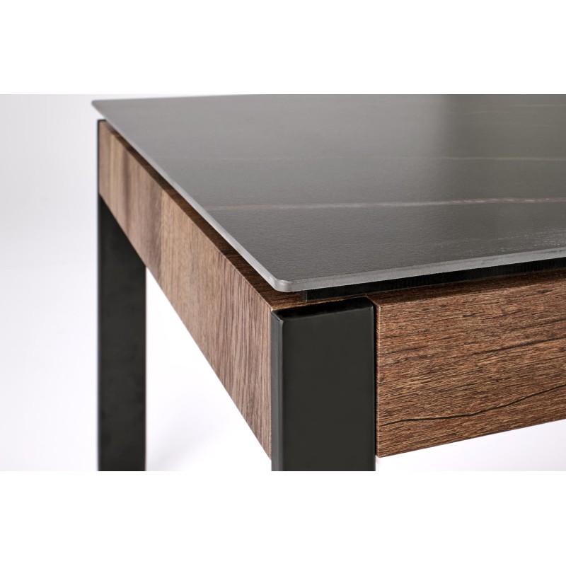 'RAMONA Black Marble / Walnut Coffee Table' 'RAMONA Black Marble / Walnut Coffee Table'