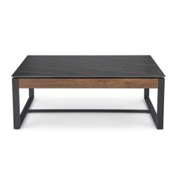 'RAMONA Black Marble / Walnut Coffee Table' 'RAMONA Black Marble / Walnut Coffee Table'