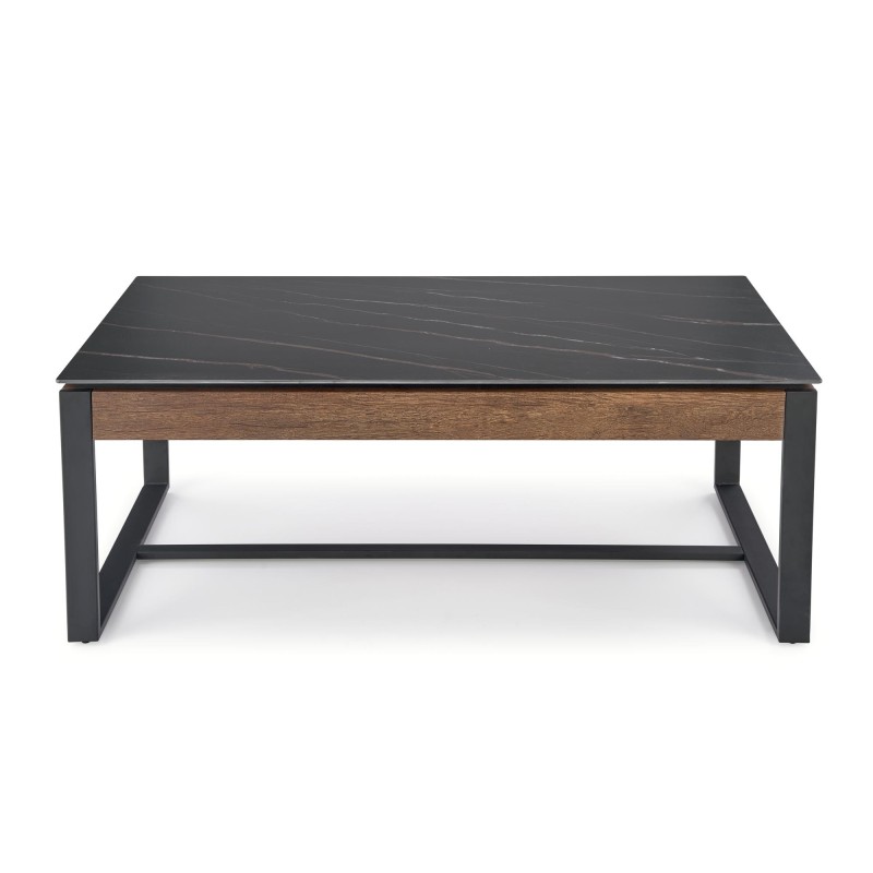 'RAMONA Black Marble / Walnut Coffee Table' 'RAMONA Black Marble / Walnut Coffee Table'