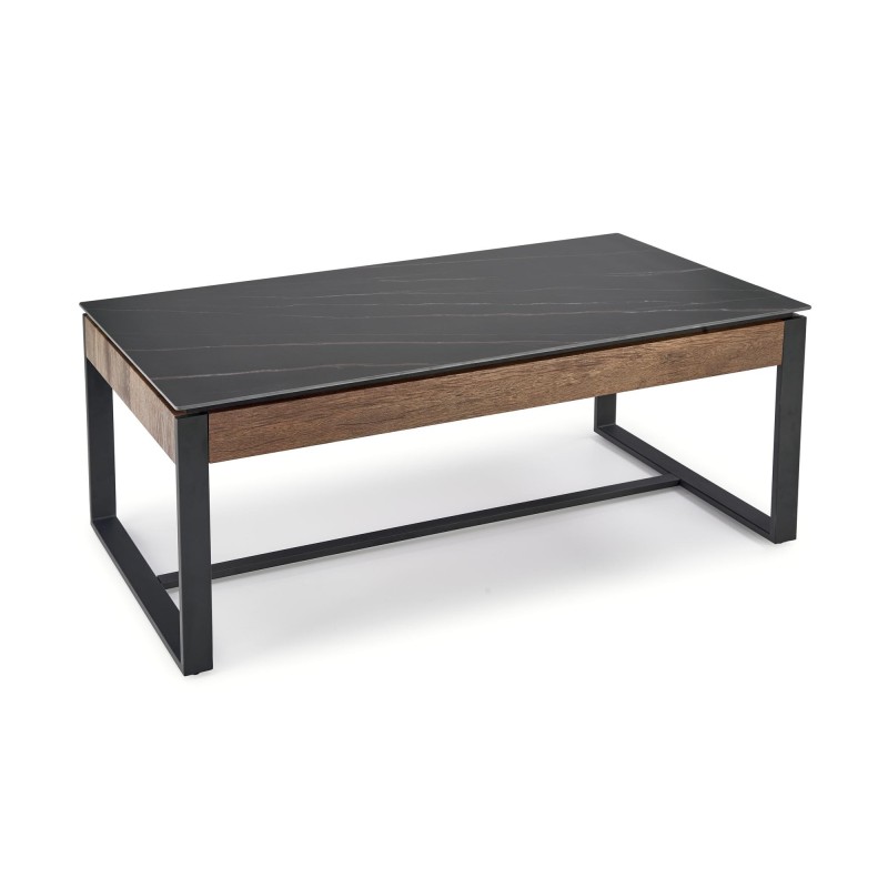 'RAMONA Black Marble / Walnut Coffee Table' 'RAMONA Black Marble / Walnut Coffee Table'