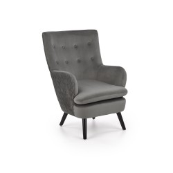 'RAVEL Relaxation Armchair in Ash Grey / Black'