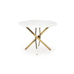 'RAYMOND 2 Table, Top - White Marble, Legs - Gold' 'RAYMOND 2 Table, Top - White Marble, Legs - Gold'