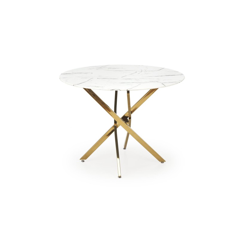 'RAYMOND 2 Table, Top - White Marble, Legs - Gold' 'RAYMOND 2 Table, Top - White Marble, Legs - Gold'