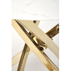 'RAYMOND 2 Table, Top - White Marble, Legs - Gold' 'RAYMOND 2 Table, Top - White Marble, Legs - Gold'