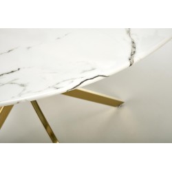 'RAYMOND 2 Table, Top - White Marble, Legs - Gold' 'RAYMOND 2 Table, Top - White Marble, Legs - Gold'